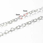stainless steel heart chain