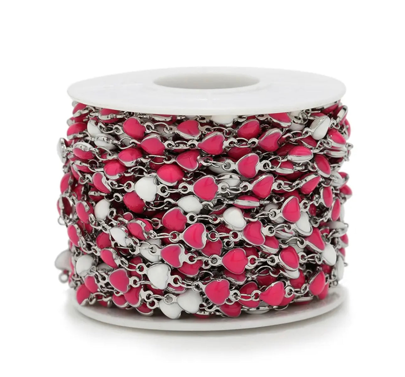 PJ - Color Enameled Heart Chain