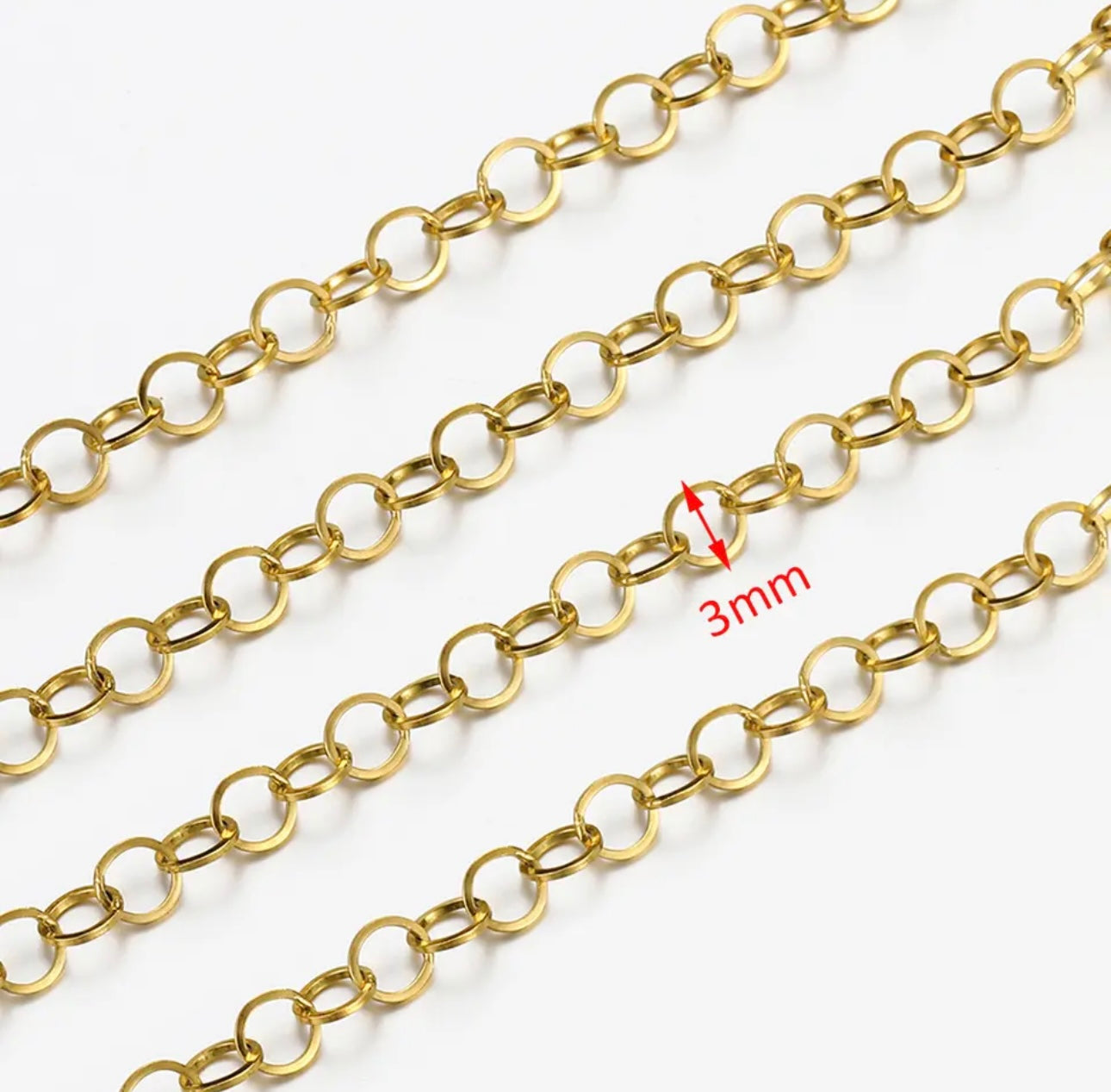 PJ - small circle stainless steel chain