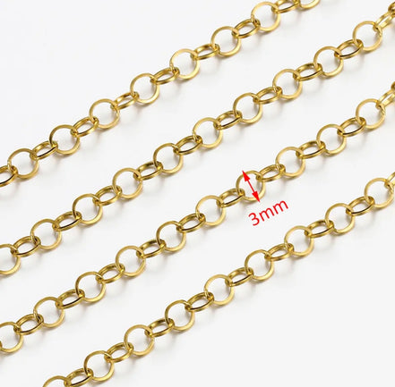 PJ - small circle stainless steel chain