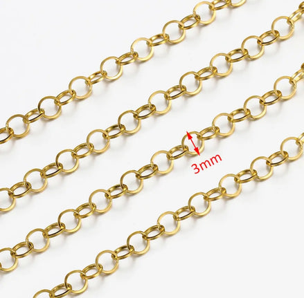 PJ - small circle stainless steel chain