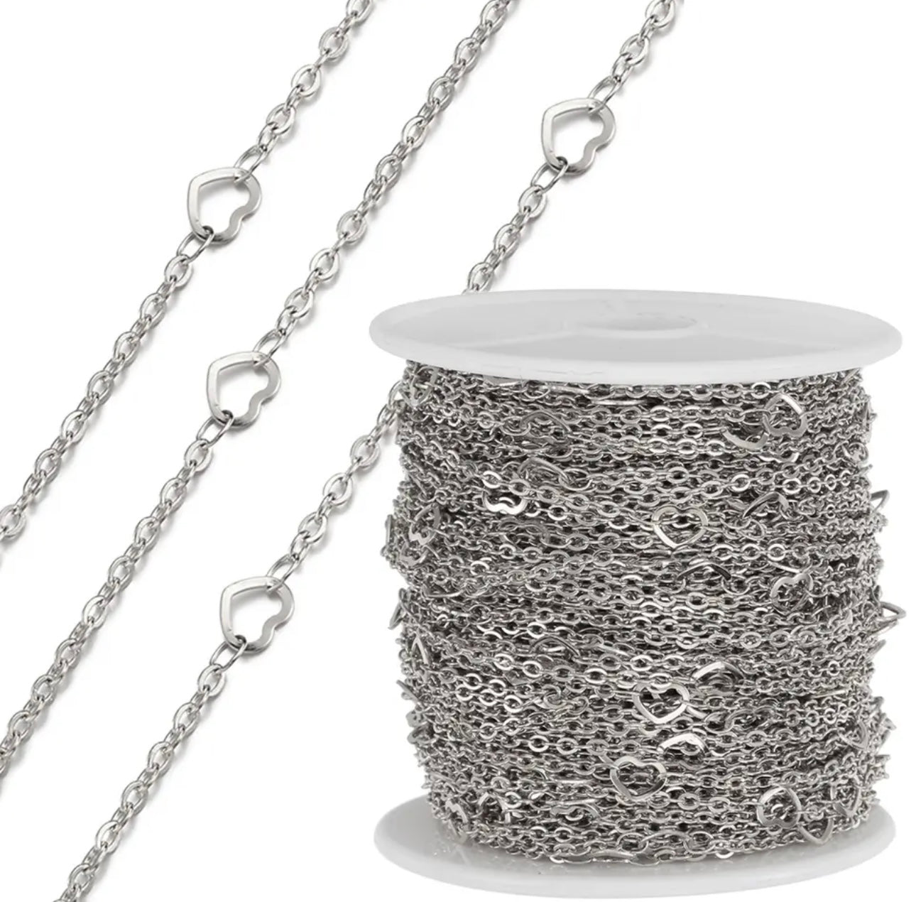 stainless steel heart chain