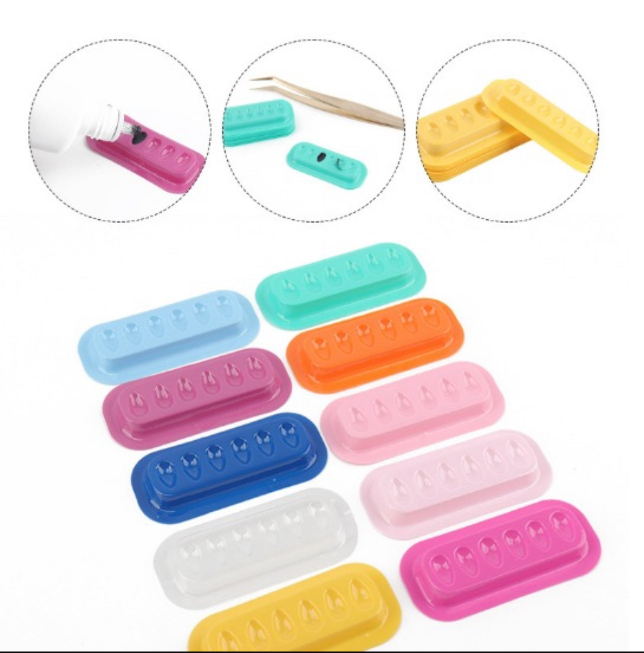 disposable adhesive glue tray - bkeyelashes