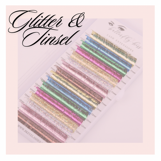 GLITTER AND TINSEL LASH TRAYS - bkeyelashes