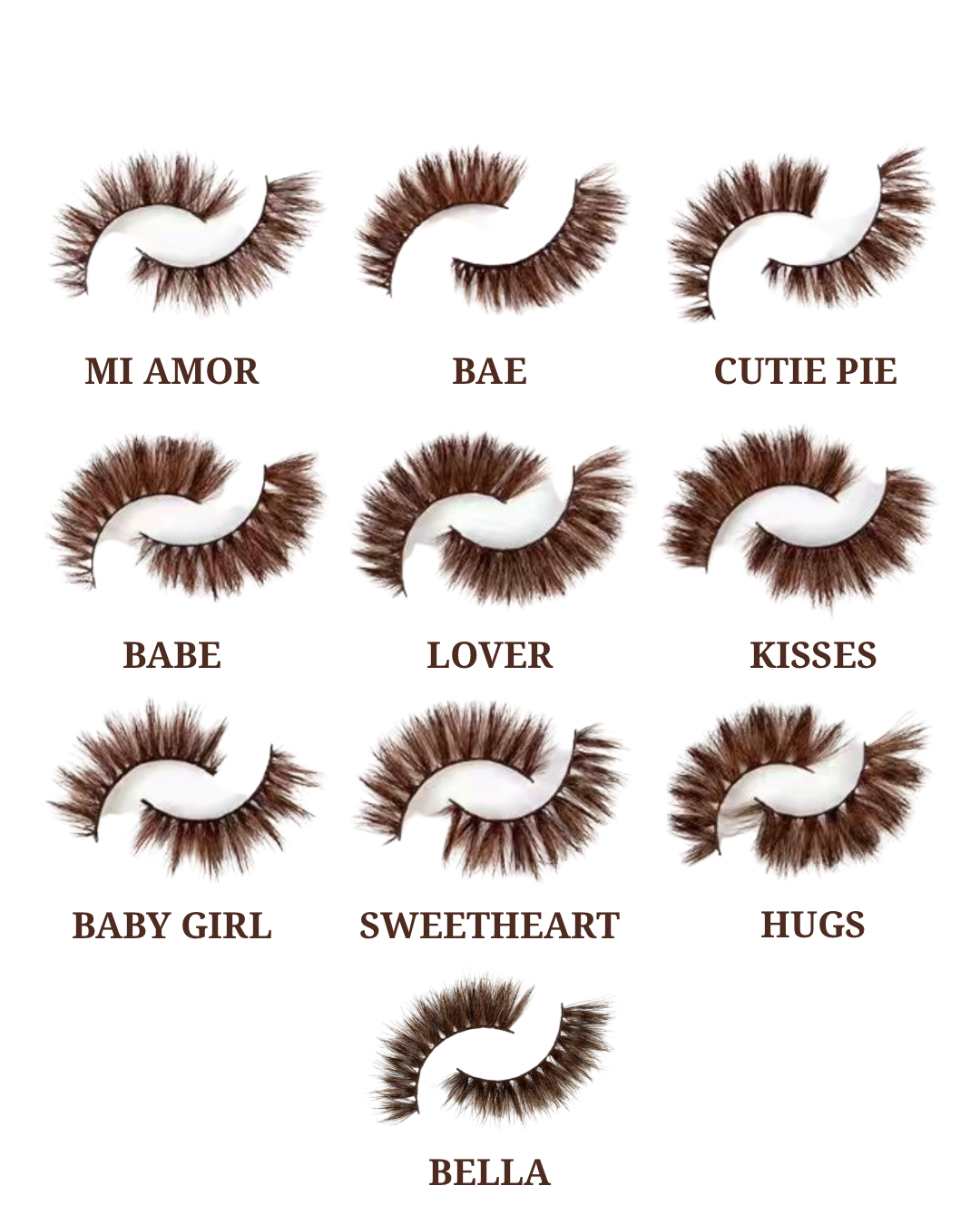 brown luxury lashes