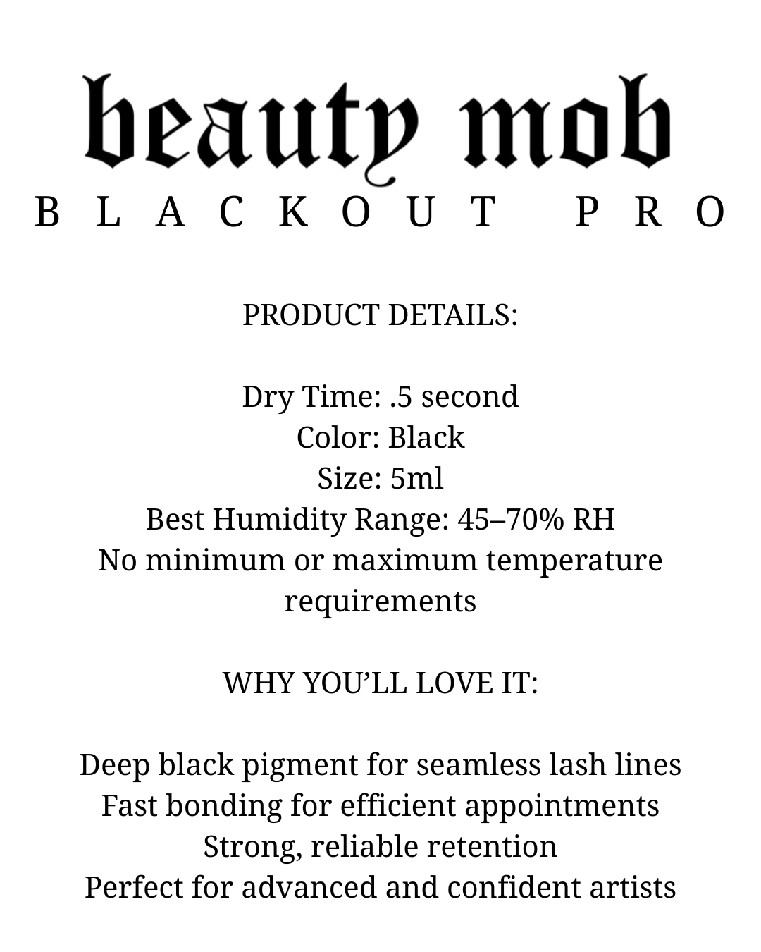 Beauty Mob .5 Second Adhesives