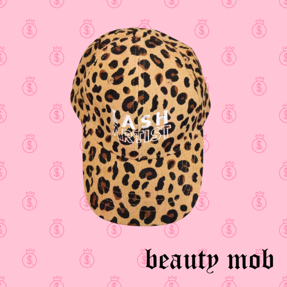 leopard lash artist hat