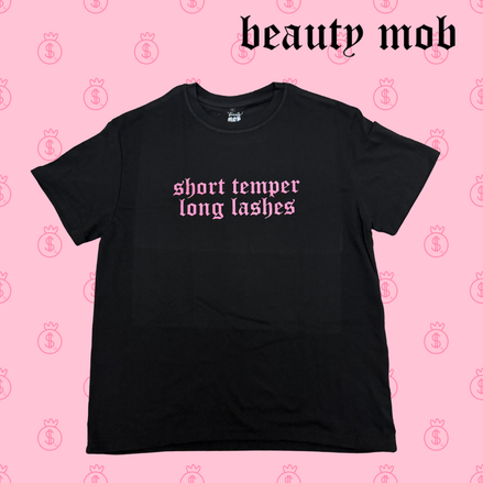 short temper long lashes distressed tee - bkeyelashes