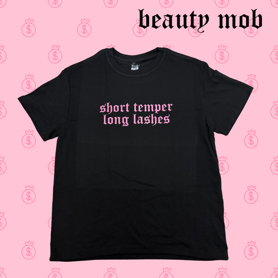 short temper long lashes distressed tee - bkeyelashes
