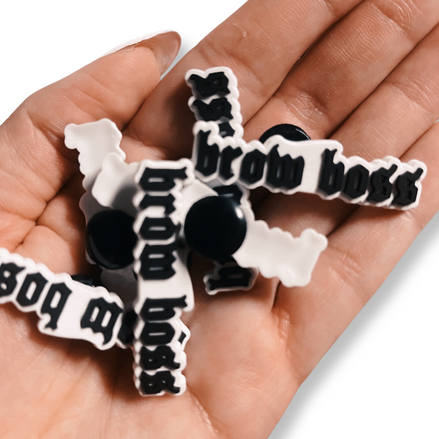 brow boss shoe charm - bkeyelashes