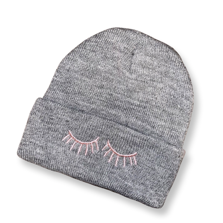eyelash beanie - bkeyelashes