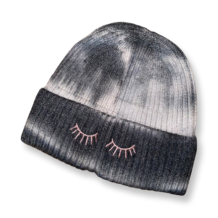 tie dye eyelash beanie - bkeyelashes