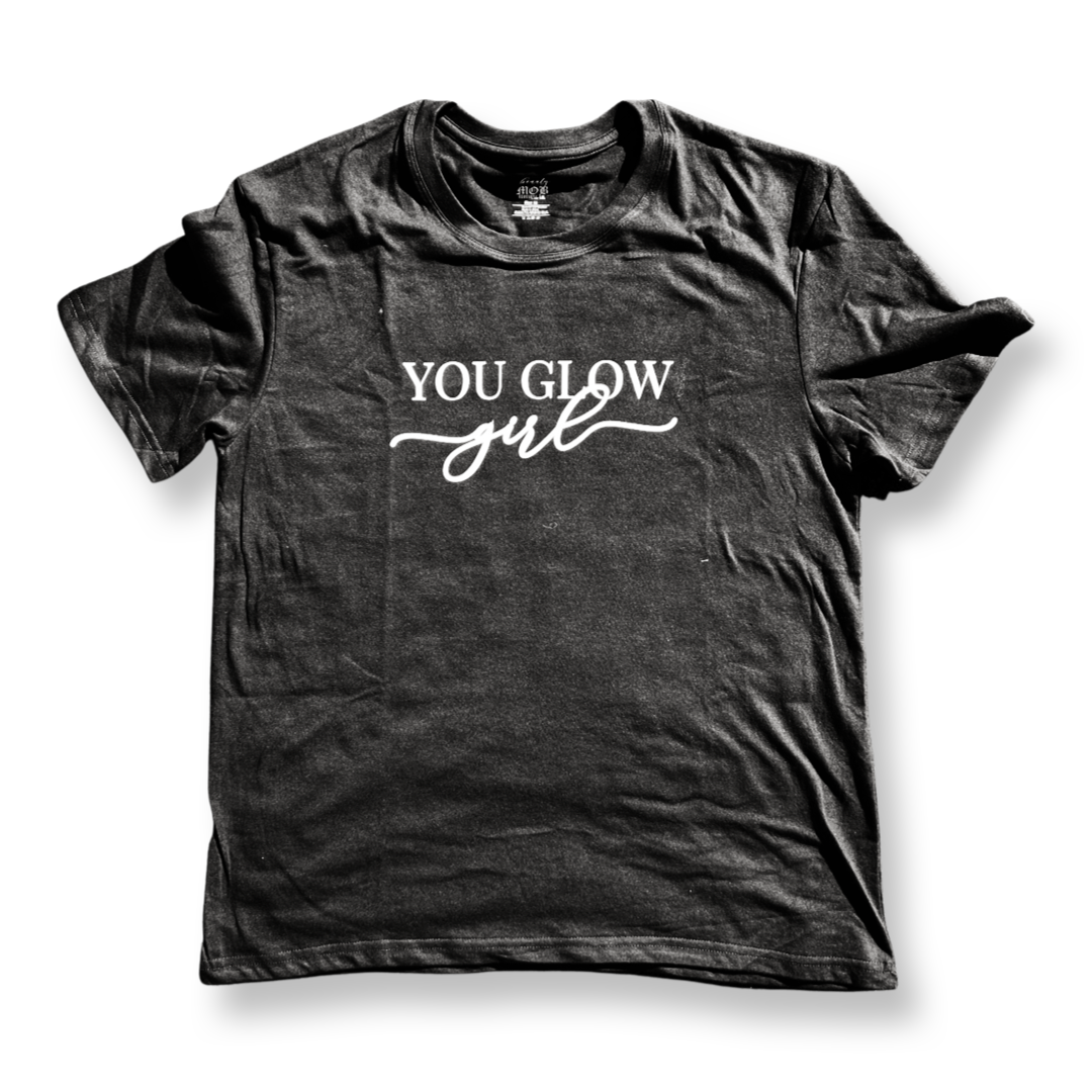 you GLOW girl tee - bkeyelashes