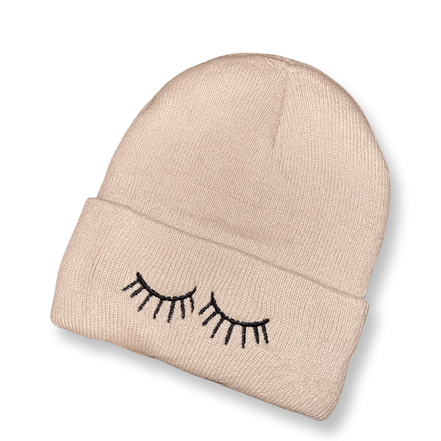 eyelash beanie - bkeyelashes