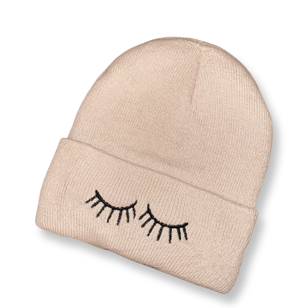 eyelash beanie - bkeyelashes