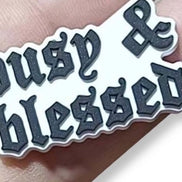 busy and blessed shoe charm - bkeyelashes