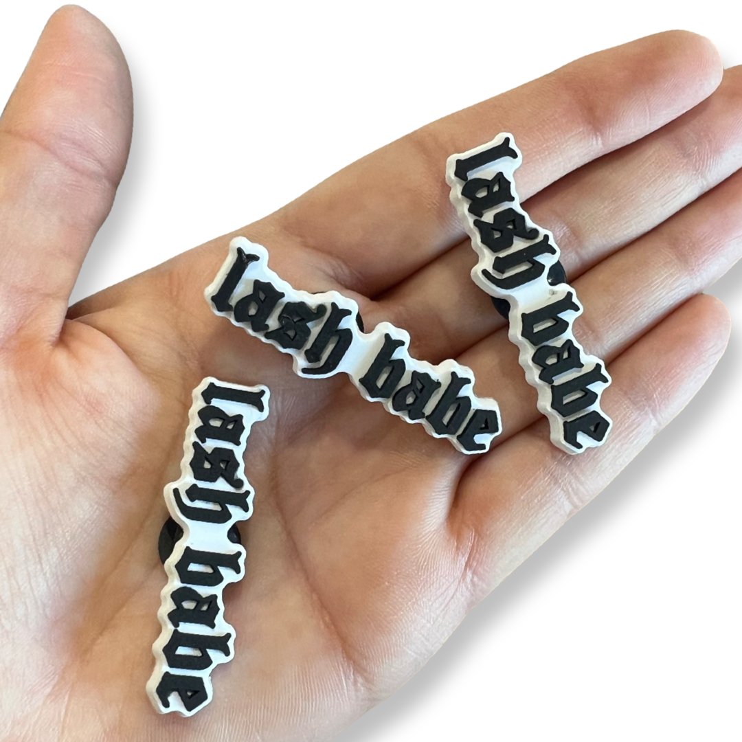 lash babe shoe charm - bkeyelashes