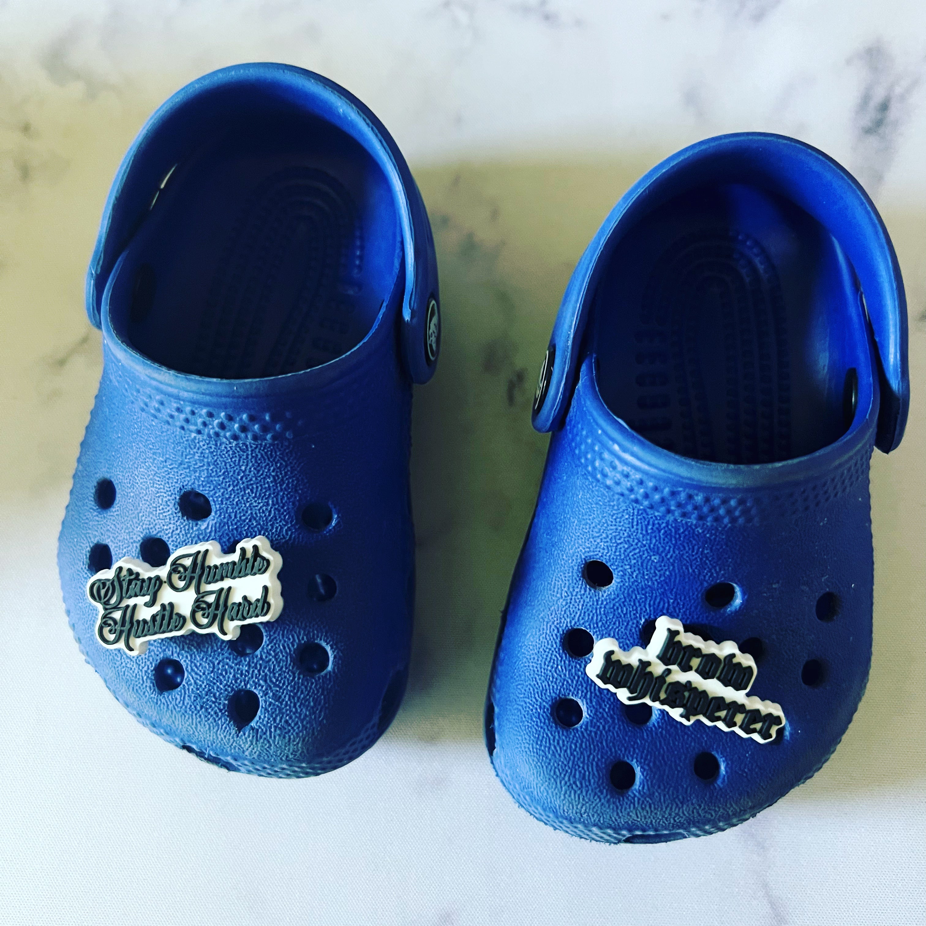 stay humble hustle hard shoe charm - bkeyelashes