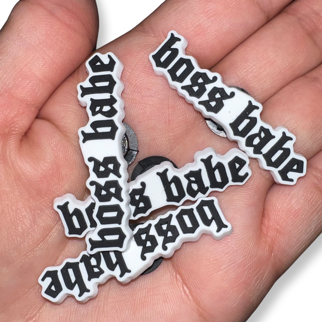 boss babe shoe charm - bkeyelashes