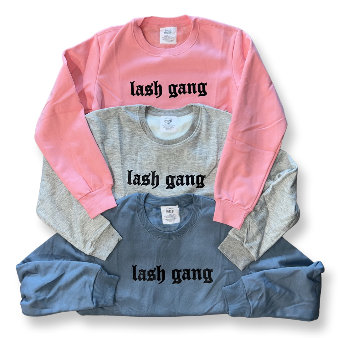 LASH GANG crewneck - bkeyelashes