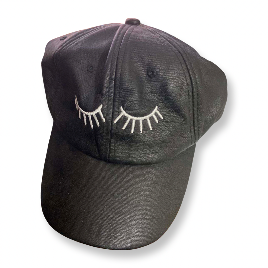 leather lash hat