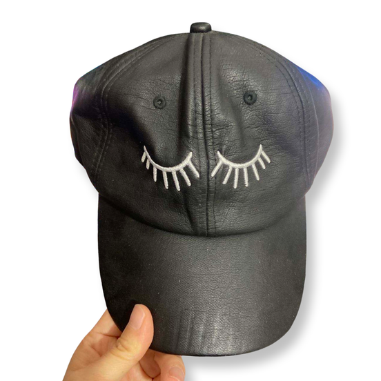 leather lash hat - bkeyelashes