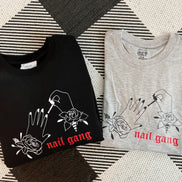 nail gang crewneck sweater - bkeyelashes