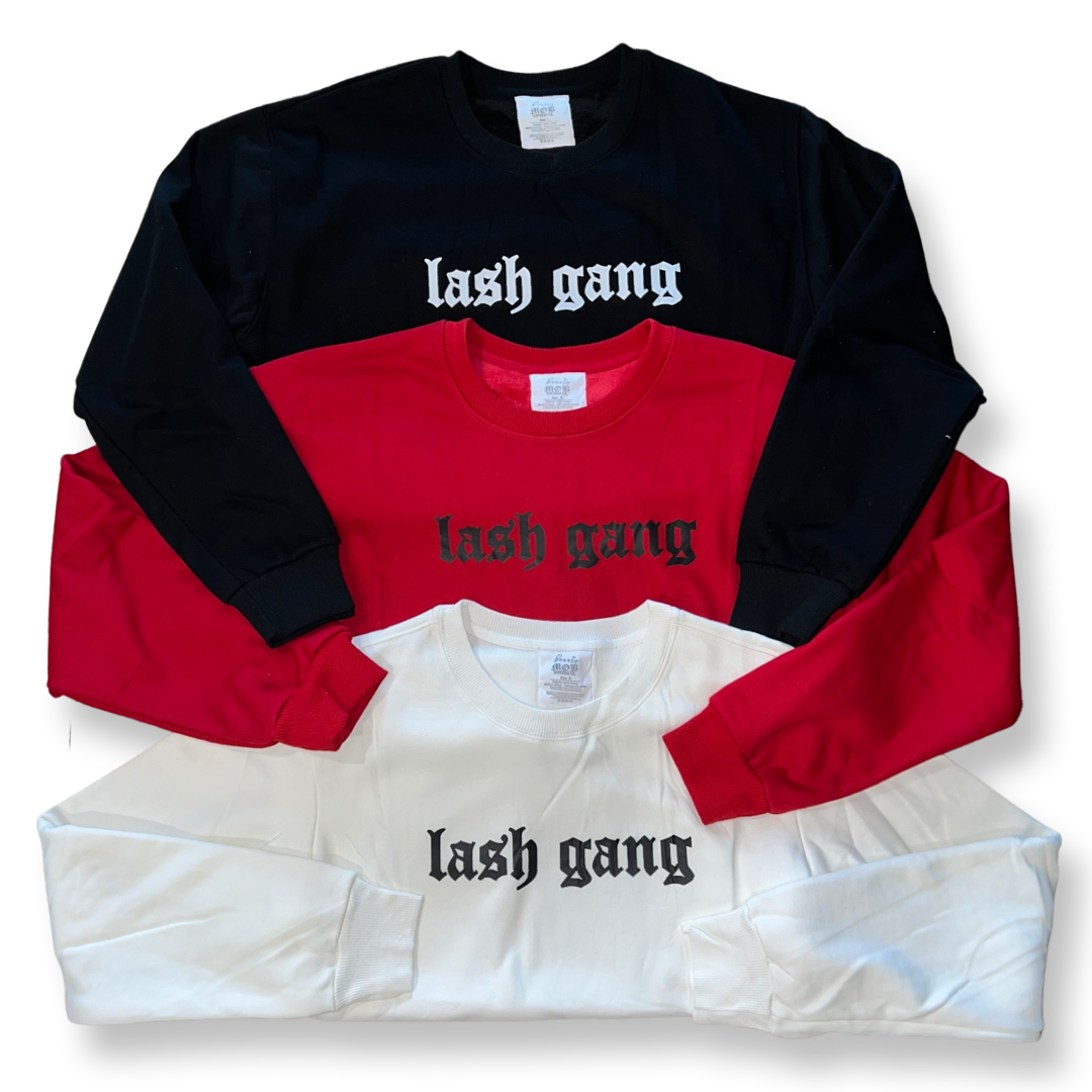 LASH GANG crewneck - bkeyelashes