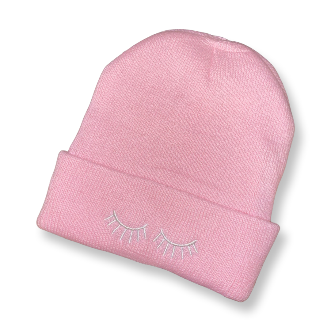 eyelash beanie - bkeyelashes