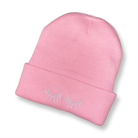 eyelash beanie - bkeyelashes