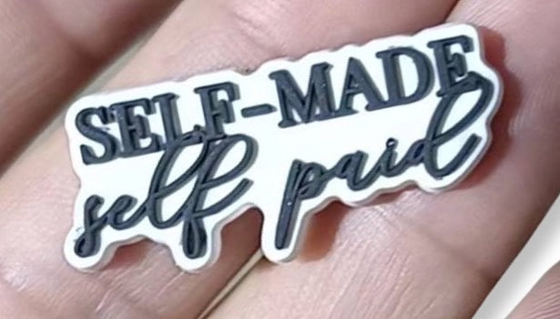 self made self paid shoe charm - bkeyelashes